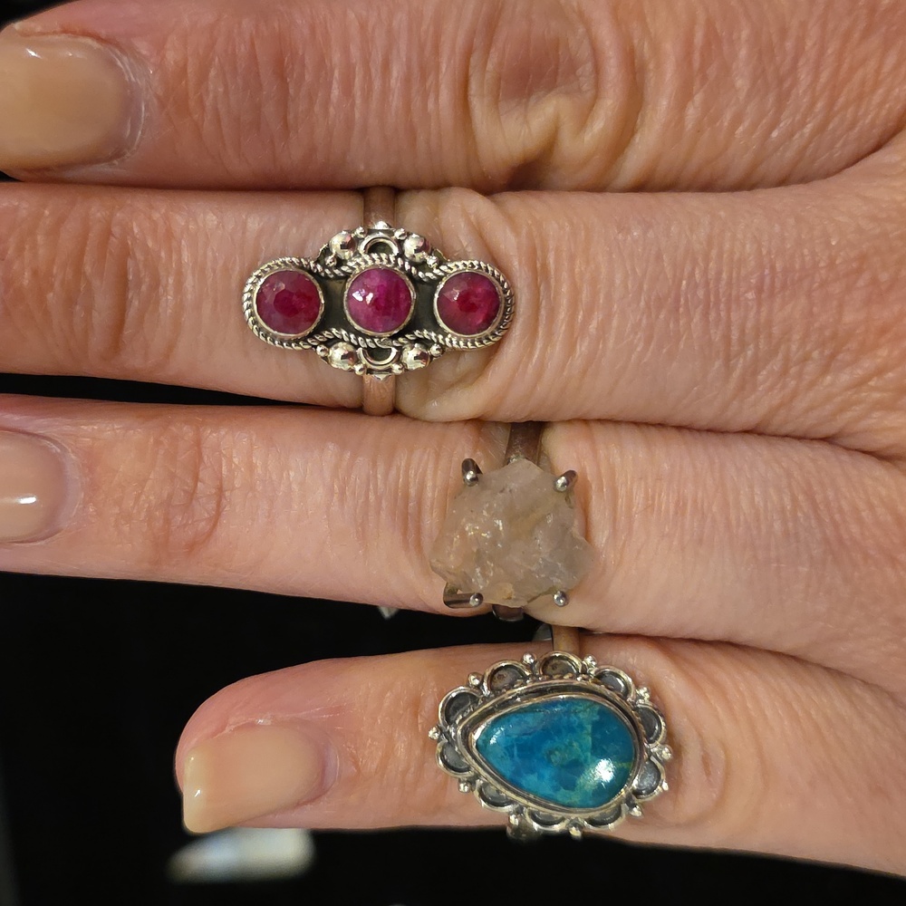 NEW Size 8 Genuine Sterling Silver Rings - Picture 5 of 6